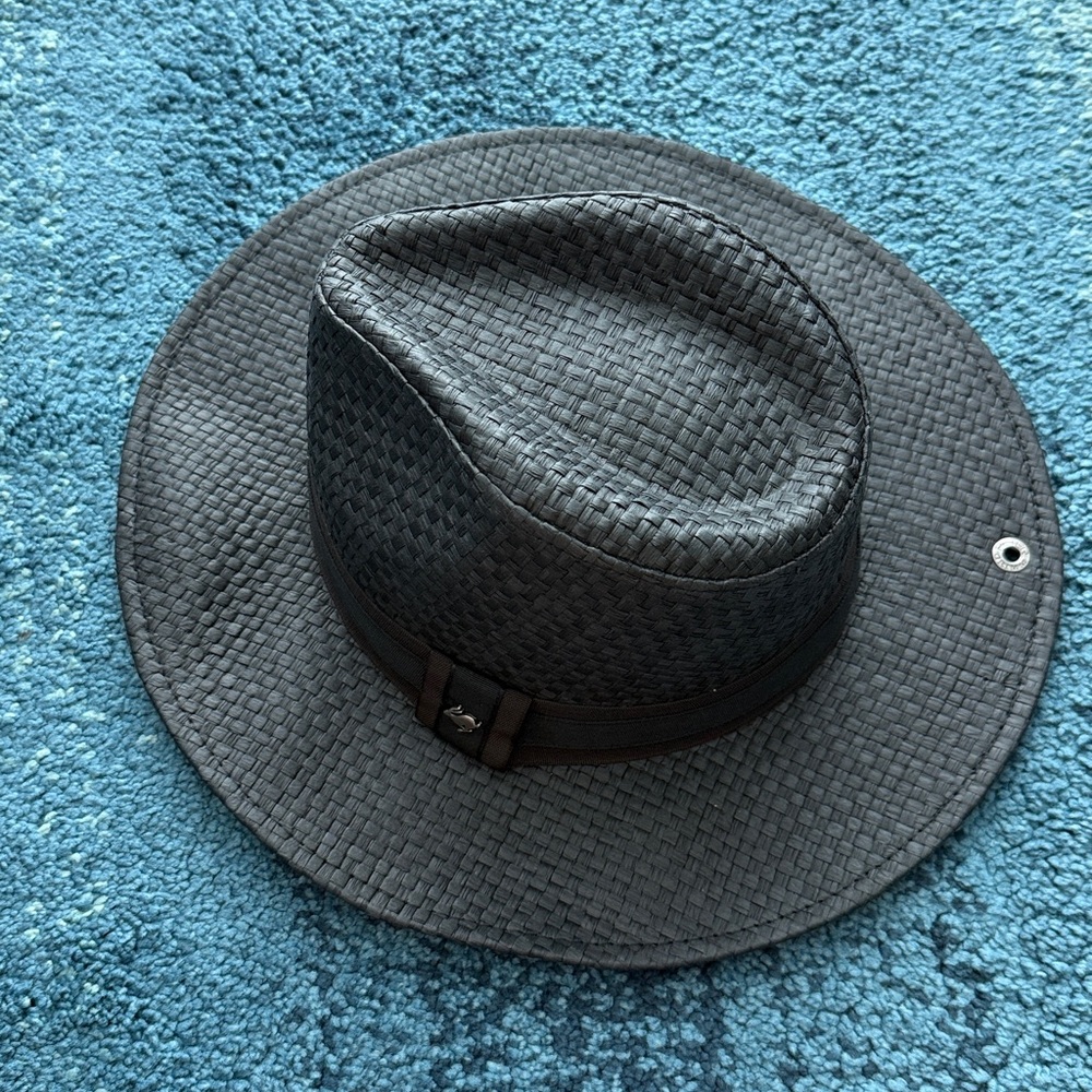 Peter Grimm Black Woven Fedora Hat